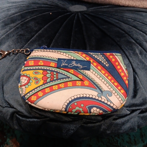 Vera Bradley Clip Zip ID Case MARINA PAISLEY - Picture 3 of 4